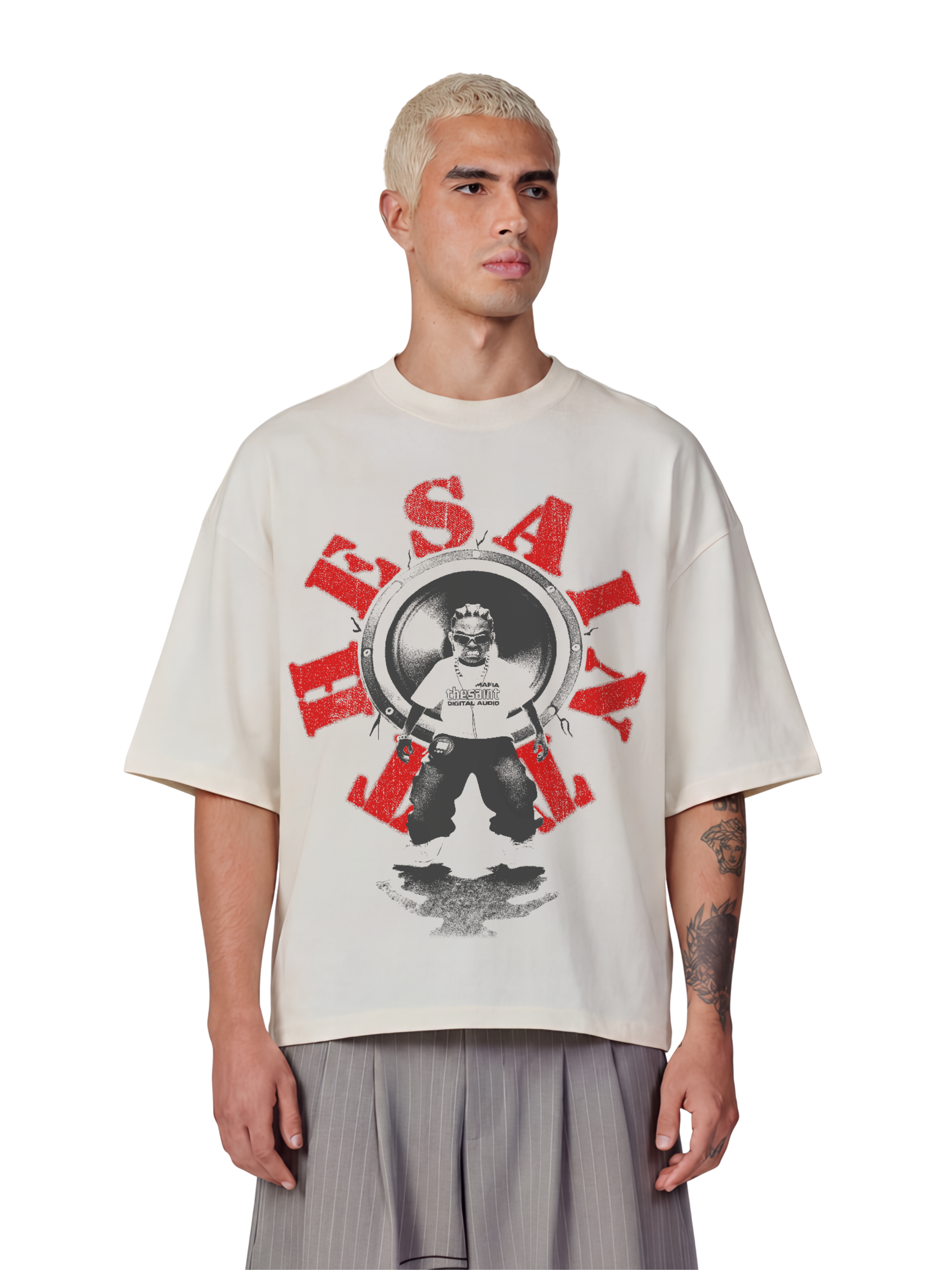 T-Shirt Wide Boxy Subwoofer Men "Off White"